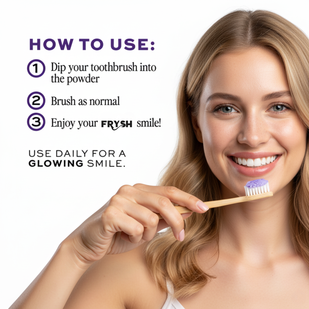 FRYSH Purple Teeth Whitening Powder