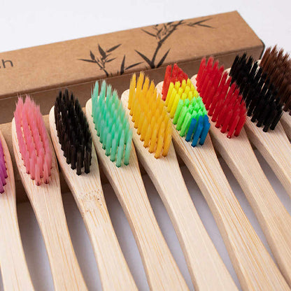 Charcoal Bamboo Toothbrush Set (10-pack)
